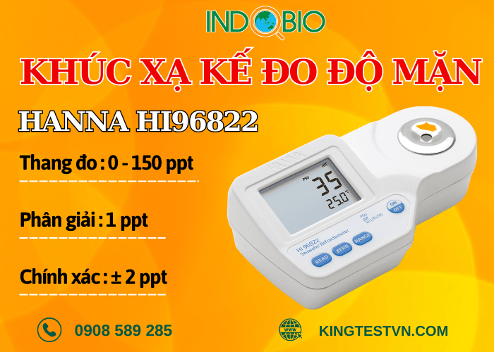 Khúc xạ kế đo độ mặn Hanna HI96822